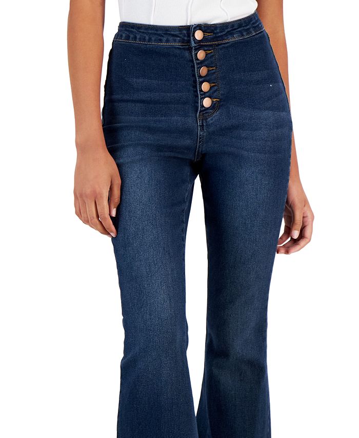 Dollhouse Juniors' HighRise ButtonFly Flare Jeans Macy's