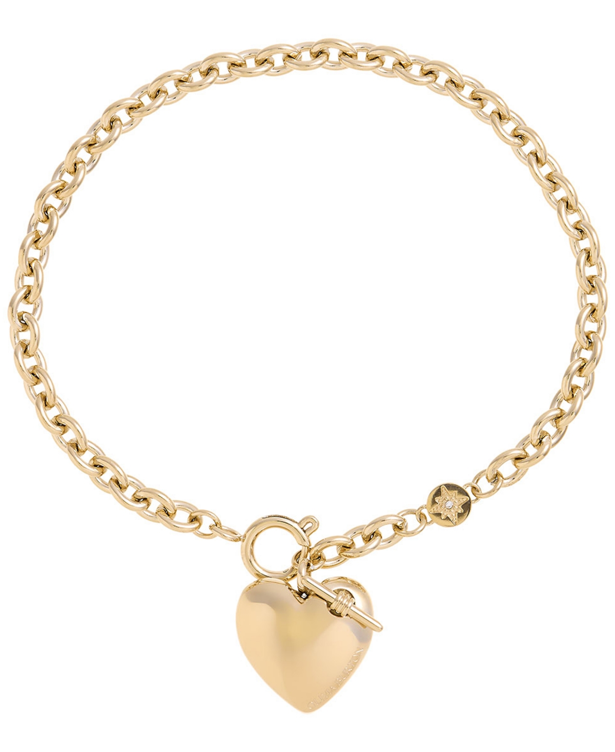 Olivia Burton 18k Gold-plated Knot Heart Bracelet In Gold-tone