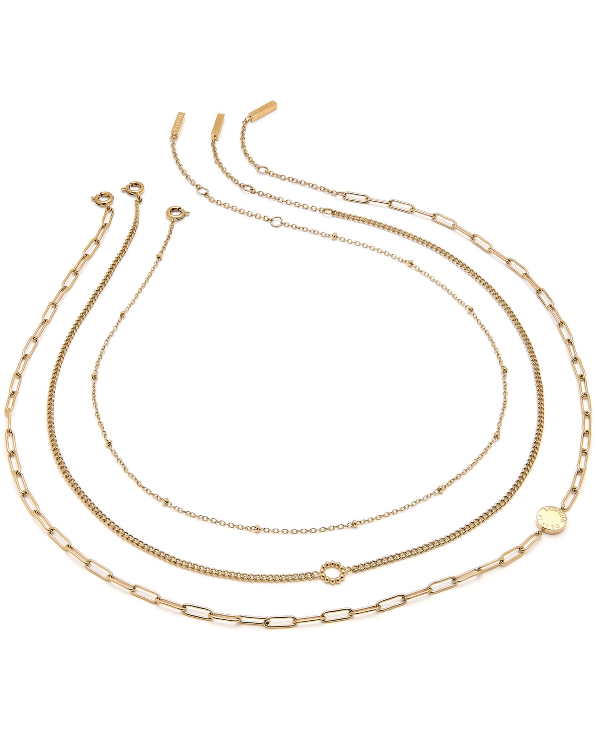 Olivia Burton 18k Gold-plated Layered Necklace In Gold-tone