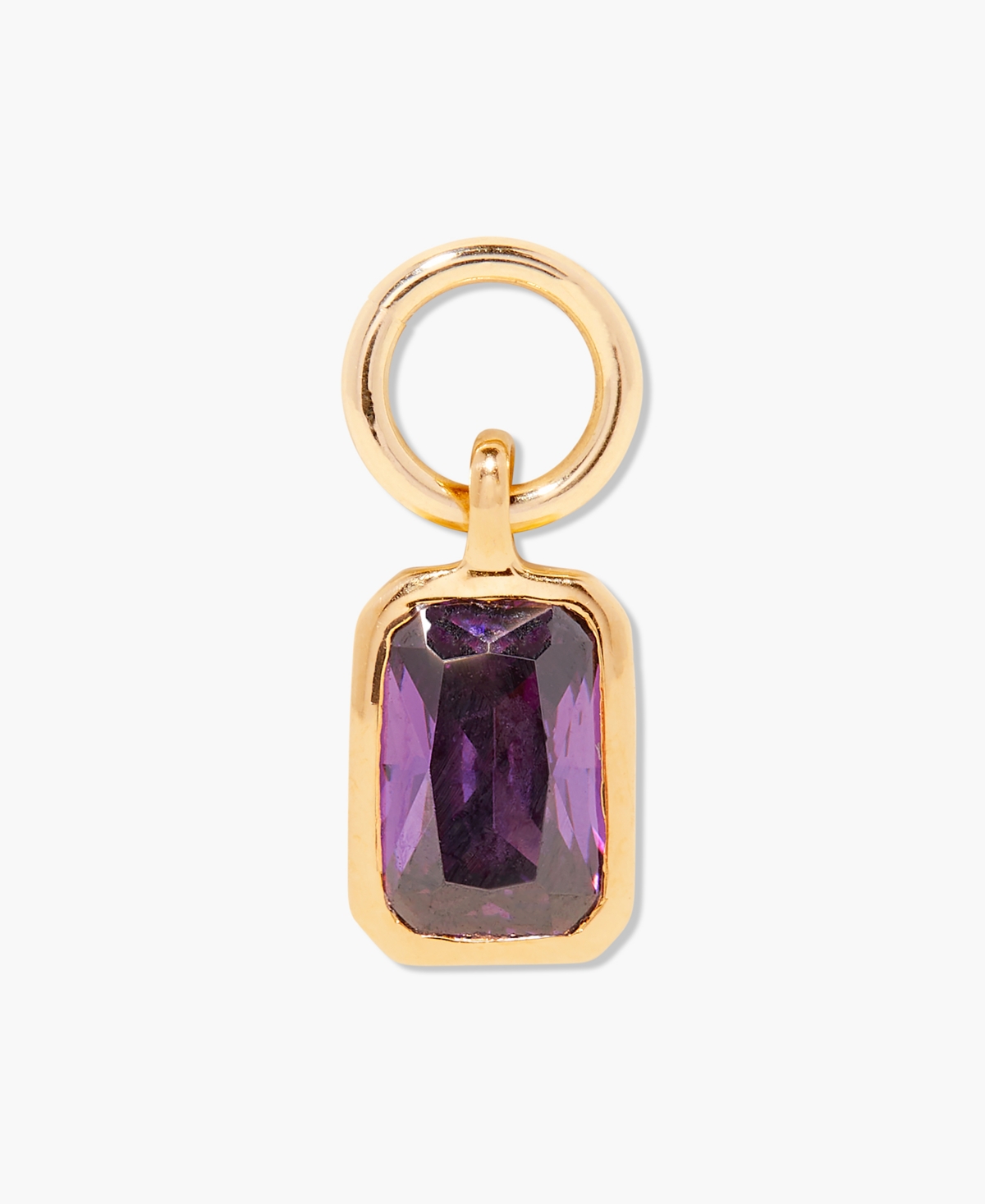 brook & york Cubic Zirconia 14K Gold-Plated Mackenzie Birthstone Charm - Gold- Feb