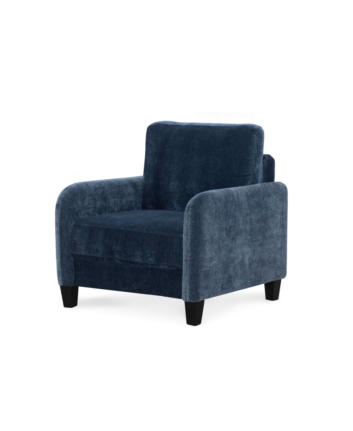 Home Furniture Outfitters Everly Blue Velvet Chair