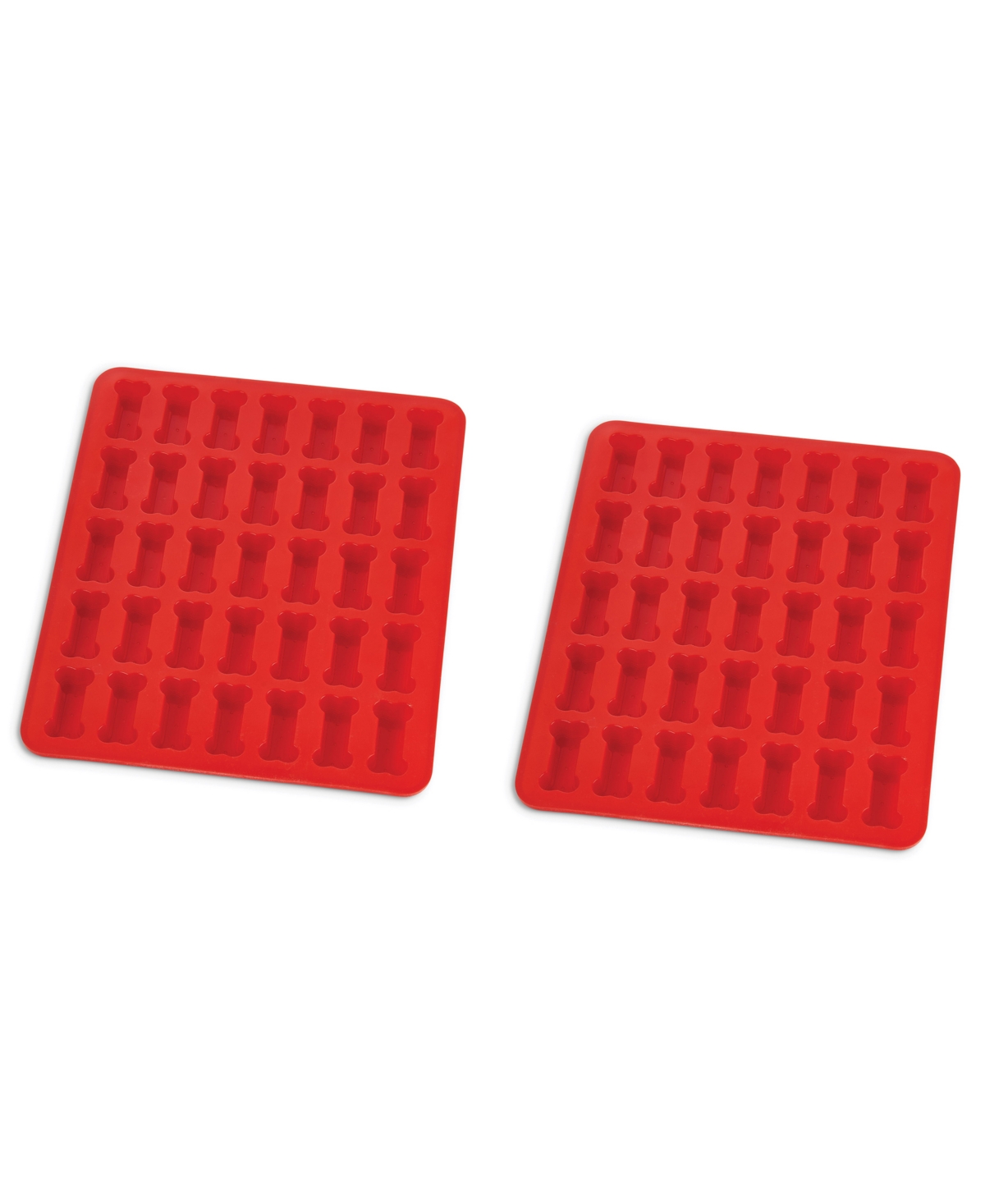 Mrs. Anderson's Baking Set Of 2 Dog Biscuit Mold, Non-stick European-grade Silicone In Red