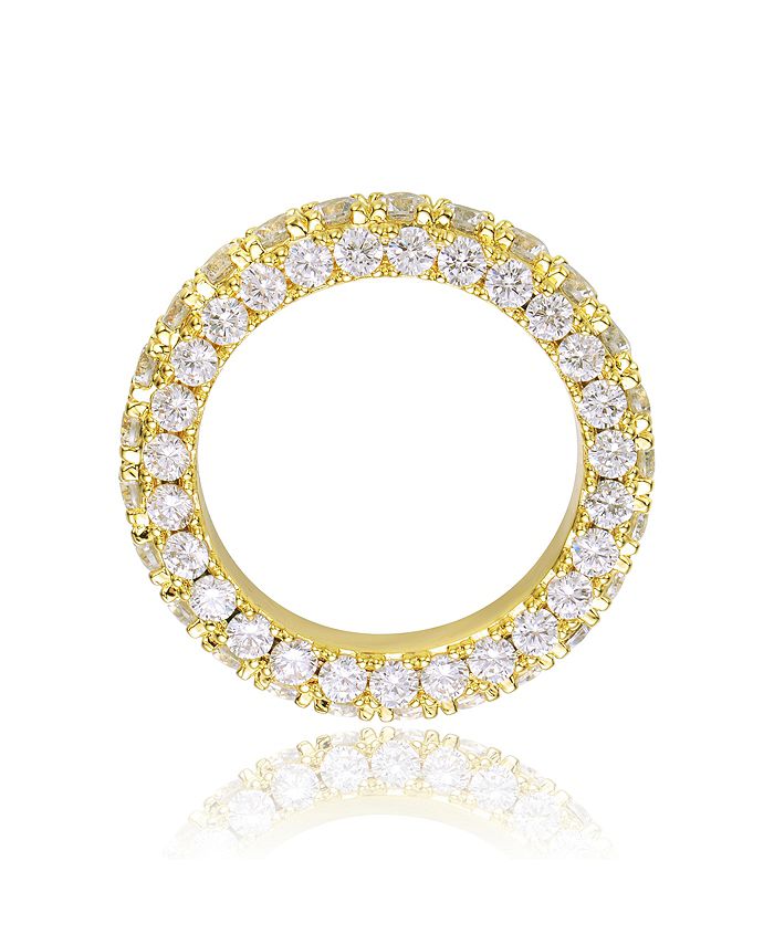 Rachel Glauber RA Sterling Silver 14K Gold Plated Clear Cubic Zirconia ...