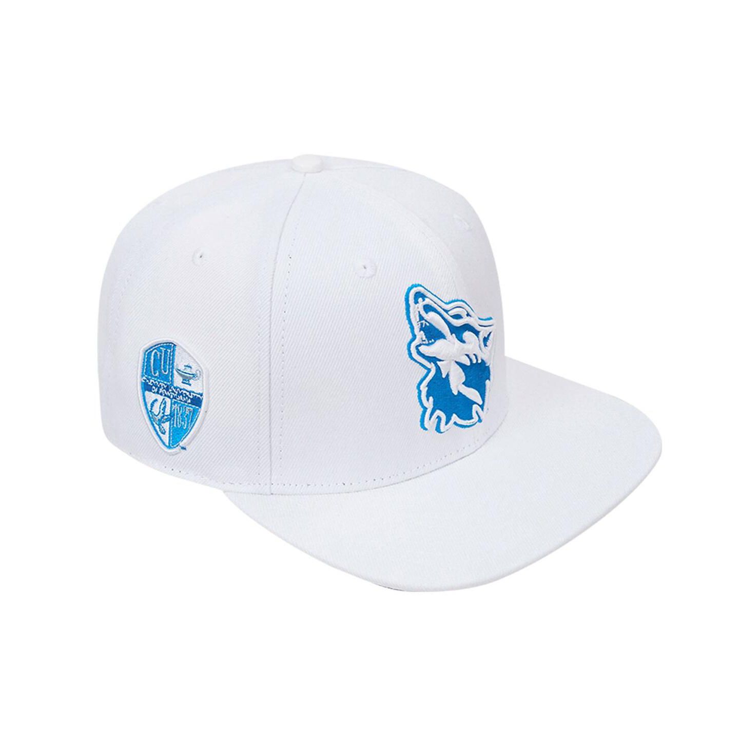 Мужская кепка Pro Standard White Cheyney Wolves Mascot Evergreen Wool Snapback Hat — фото 1