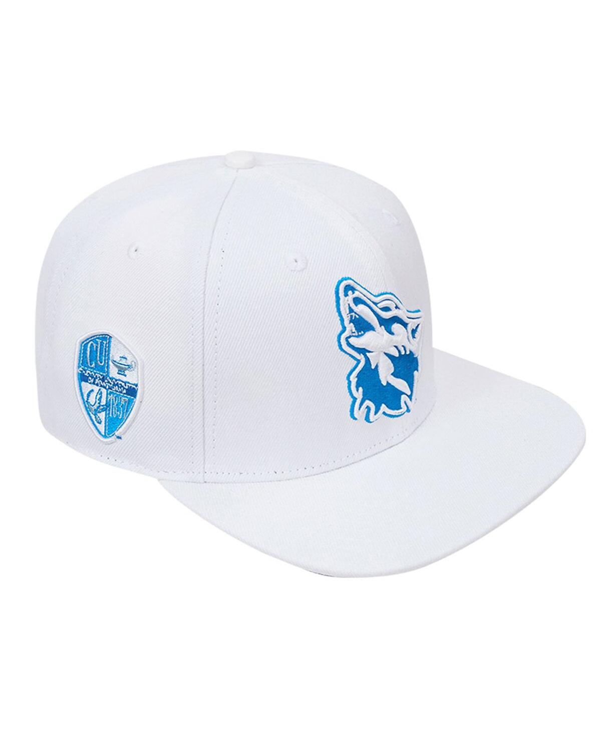 PRO STANDARD MEN'S PRO STANDARD WHITE CHEYNEY WOLVES MASCOT EVERGREEN WOOL SNAPBACK HAT 