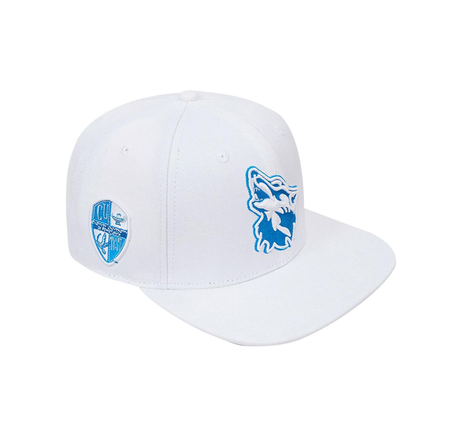 Men's White Cheyney Wolves Mascot Evergreen Wool Snapback Hat