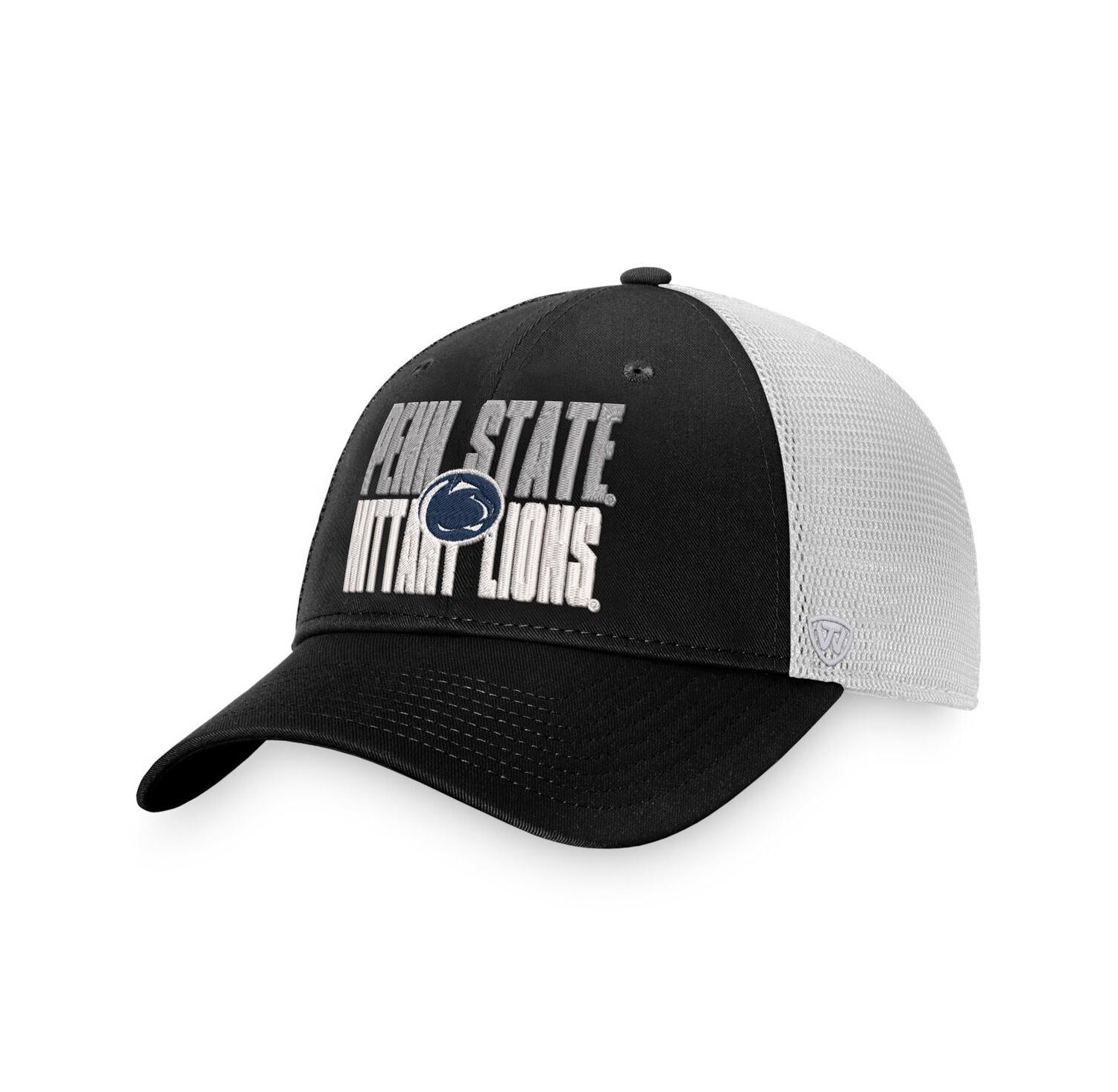Men's Black, White Penn State Nittany Lions Stockpile Trucker Snapback Hat