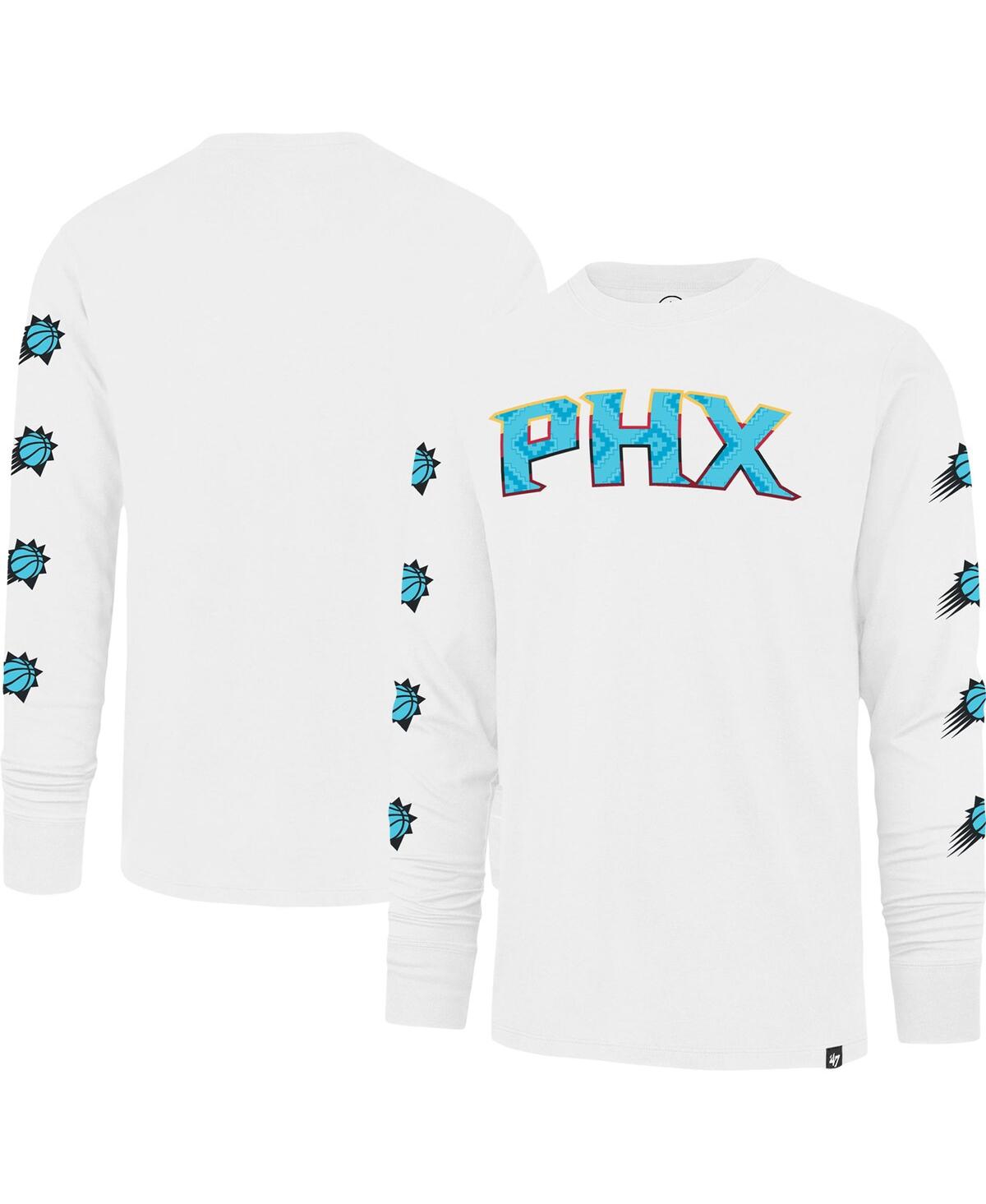 Men's '47 BrandPhoenix Suns City Edition Downtown Franklin Long Sleeve T-shirt - White