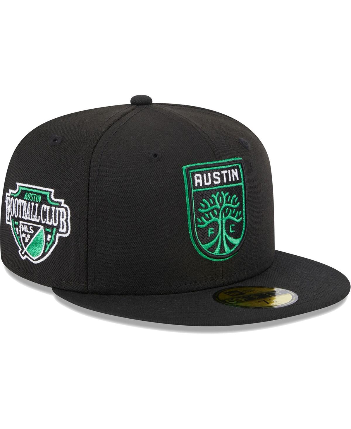 New Era Black Austin Fc Patch 59fifty Fitted Hat In Black
