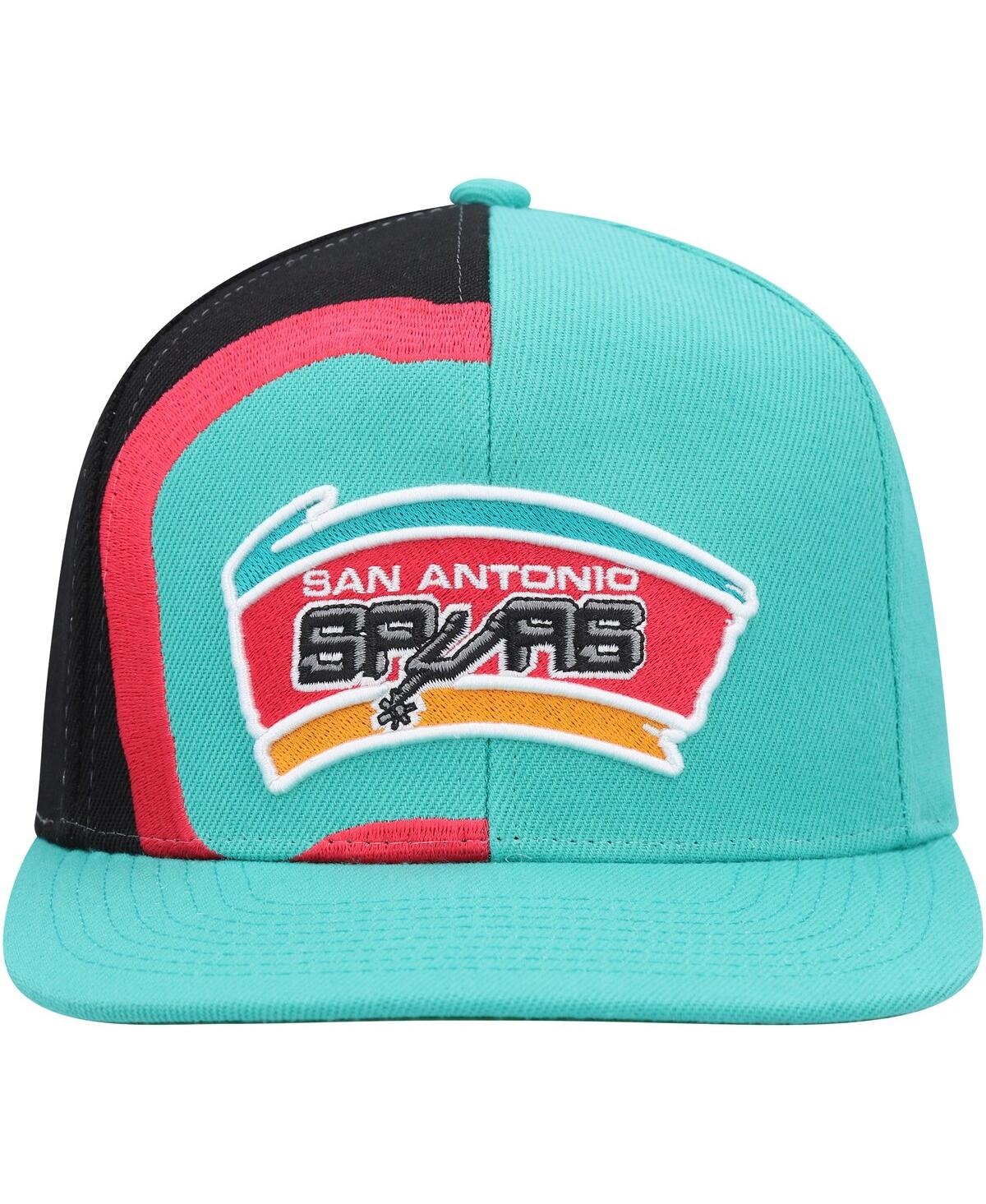 Shop Mitchell & Ness Men's  Teal San Antonio Spurs Hardwood Classics Retroline Snapback Hat