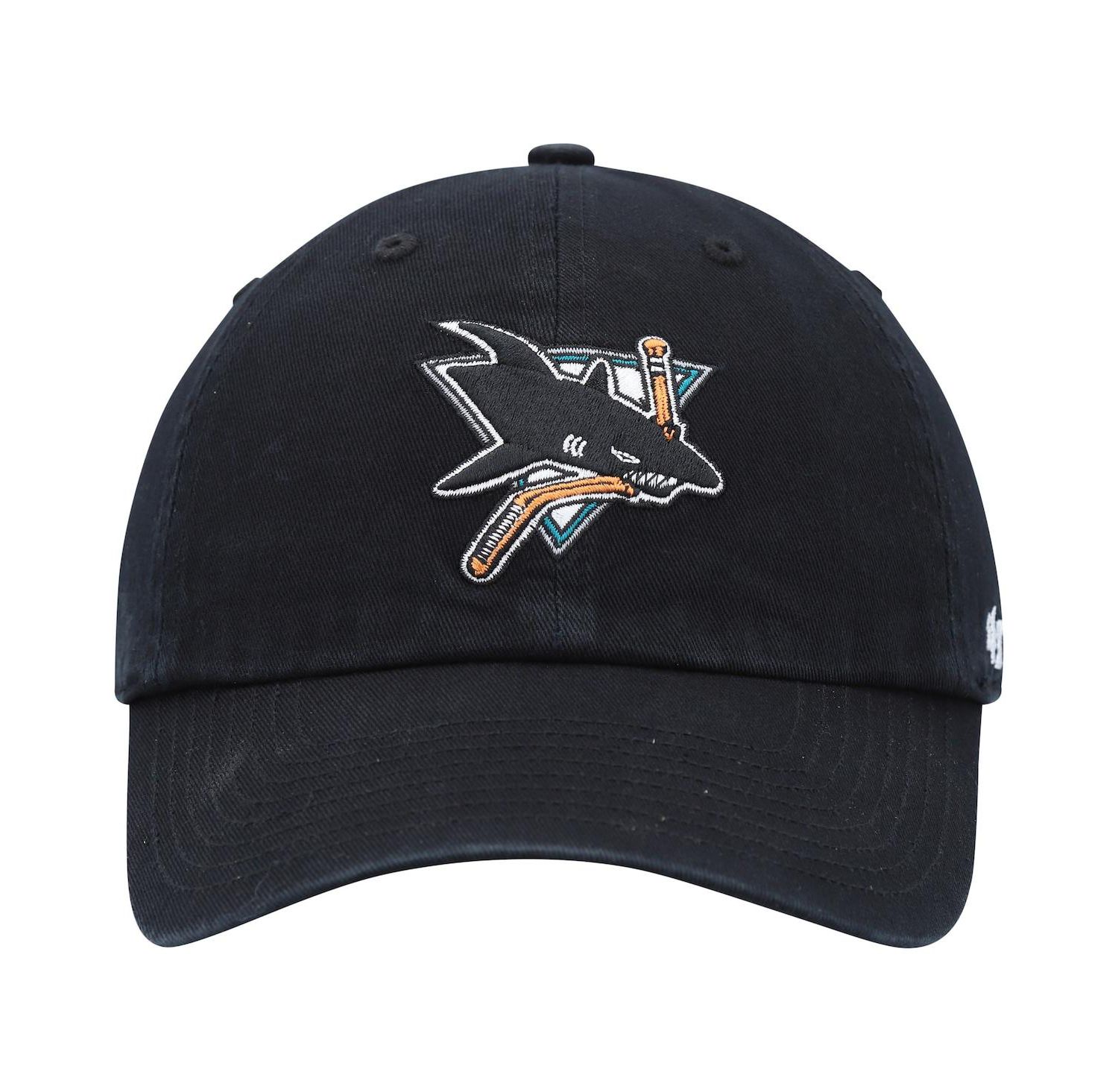 Women's Black San Jose Sharks Clean Up Adjustable Hat