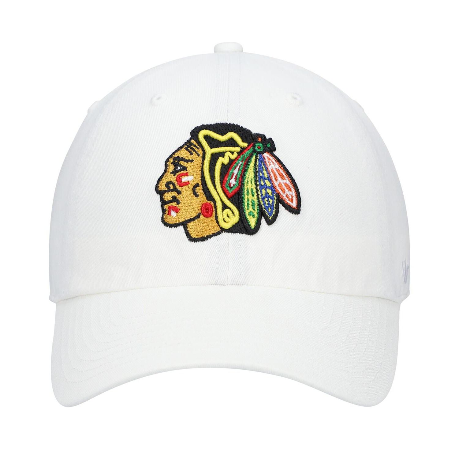 Men's White Chicago Blackhawks Team Clean Up Adjustable Hat