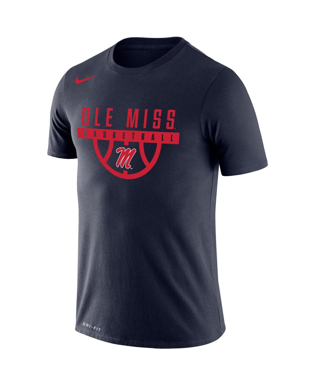 Men's NikeOle Miss Rebels Basketball Drop Legend Performance T-shirt - Navy