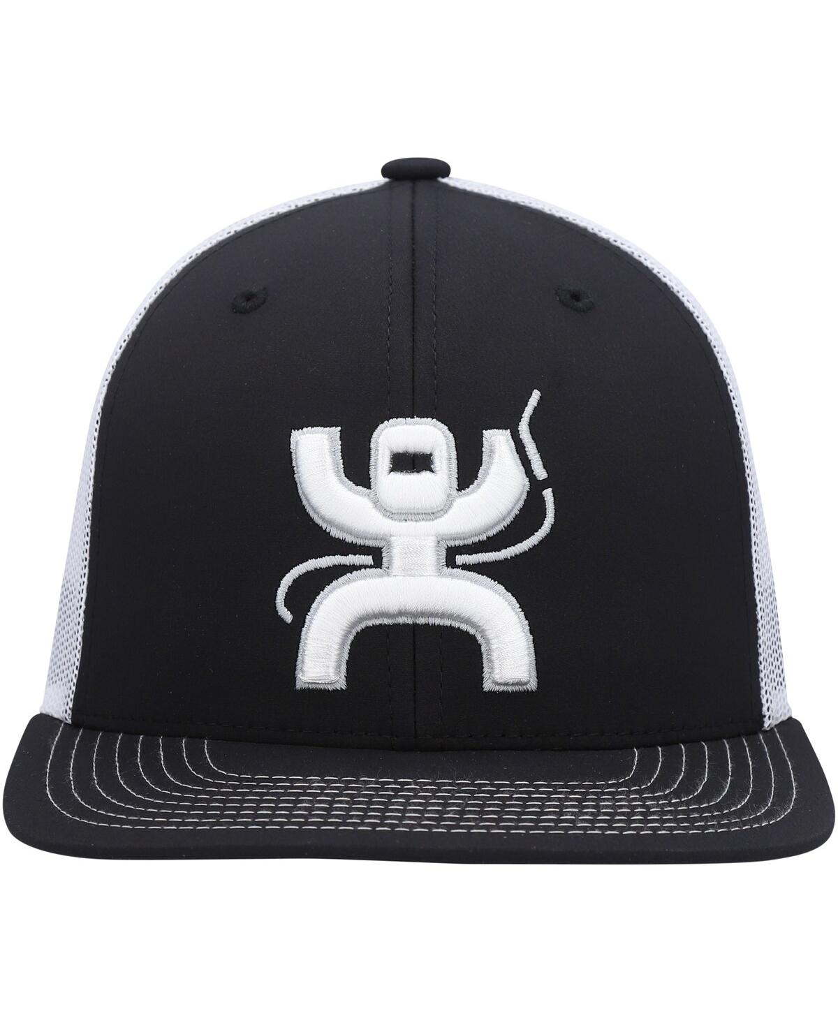 Shop Hooey Men's  Black, White Arc Trucker Snapback Hat In Black,white