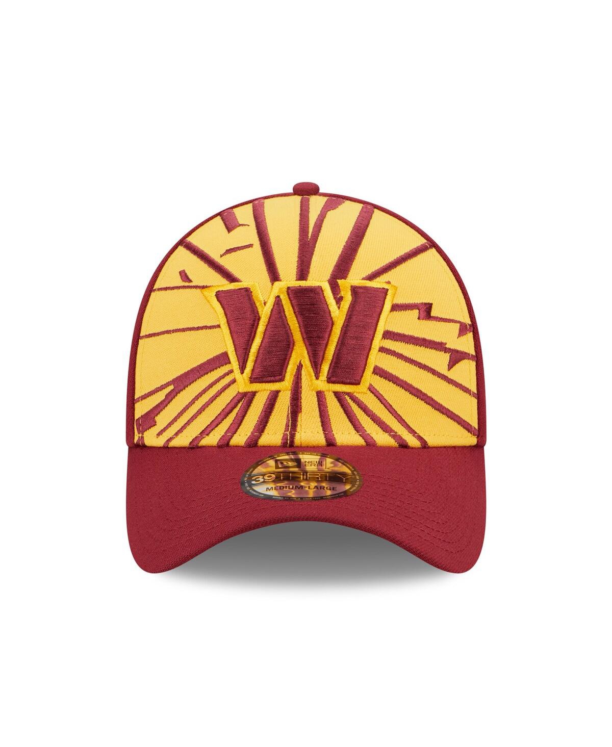 Men's New Era Burgundy Washington Commanders Shattered 39THIRTY Flex Hat - Burgundy