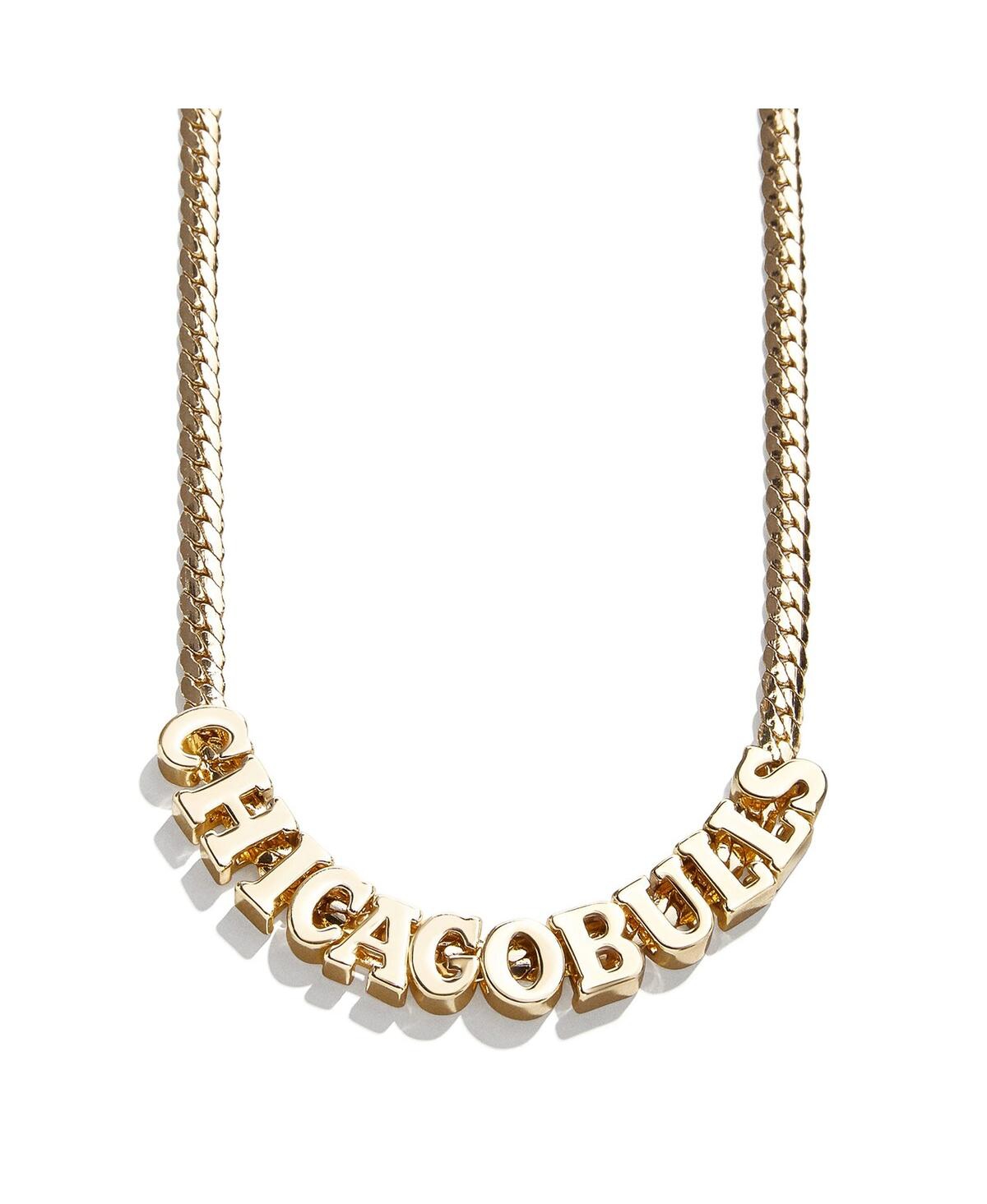 Shop Baublebar Women's  Chicago Bulls Team Chain Necklace In Gold-tone