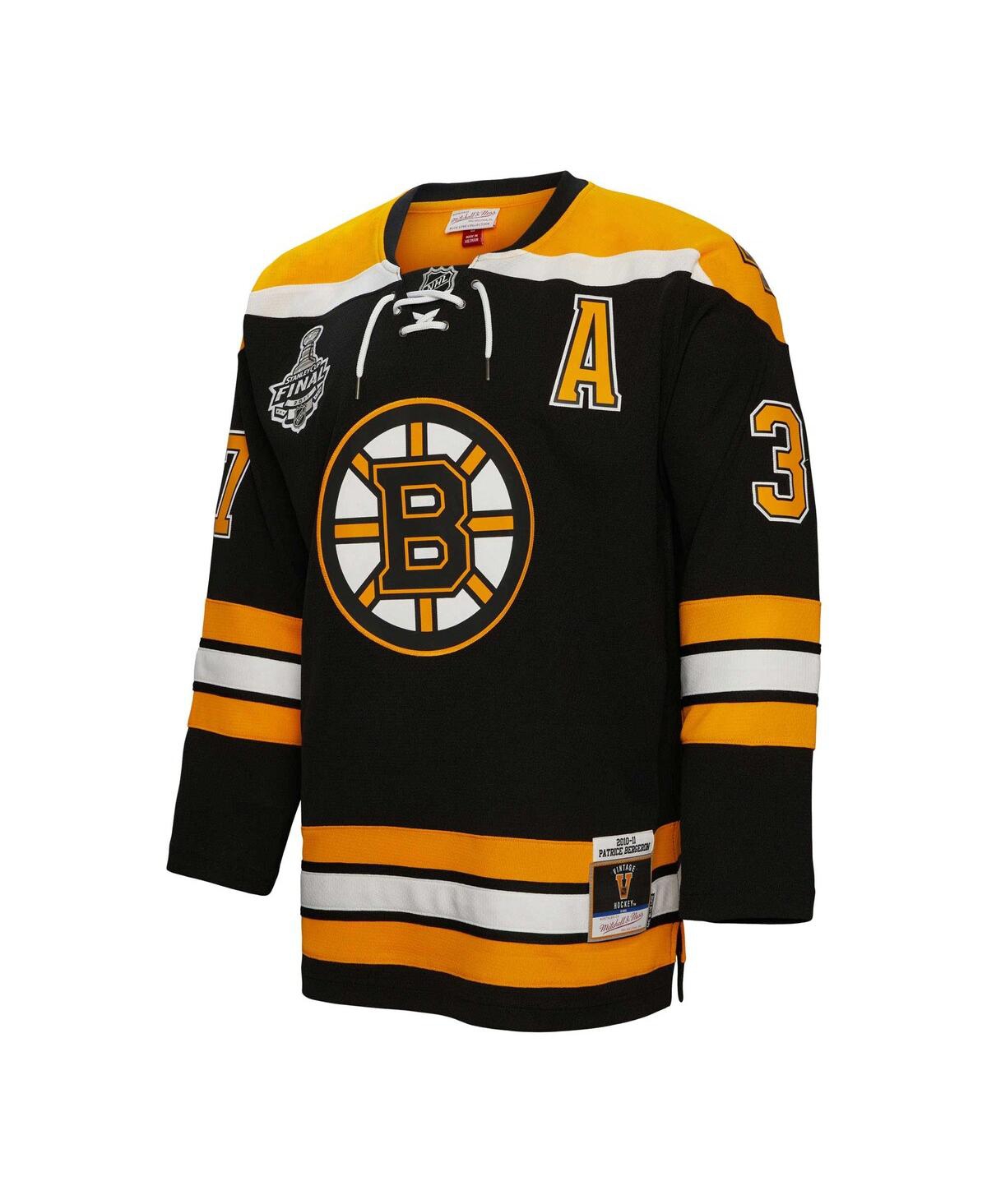 Men's Mitchell & Ness Patrice BergeronBoston Bruins 2010 Blue Line Player Jersey - Black