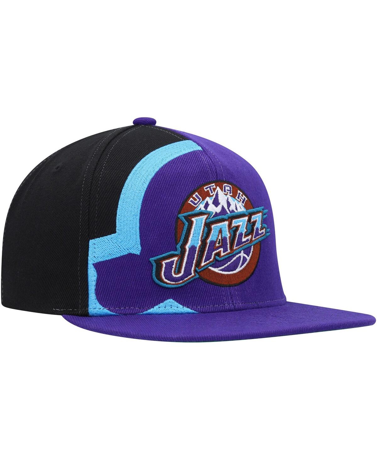 Shop Mitchell & Ness Men's  Purple Utah Jazz Hardwood Classics Retroline Snapback Hat