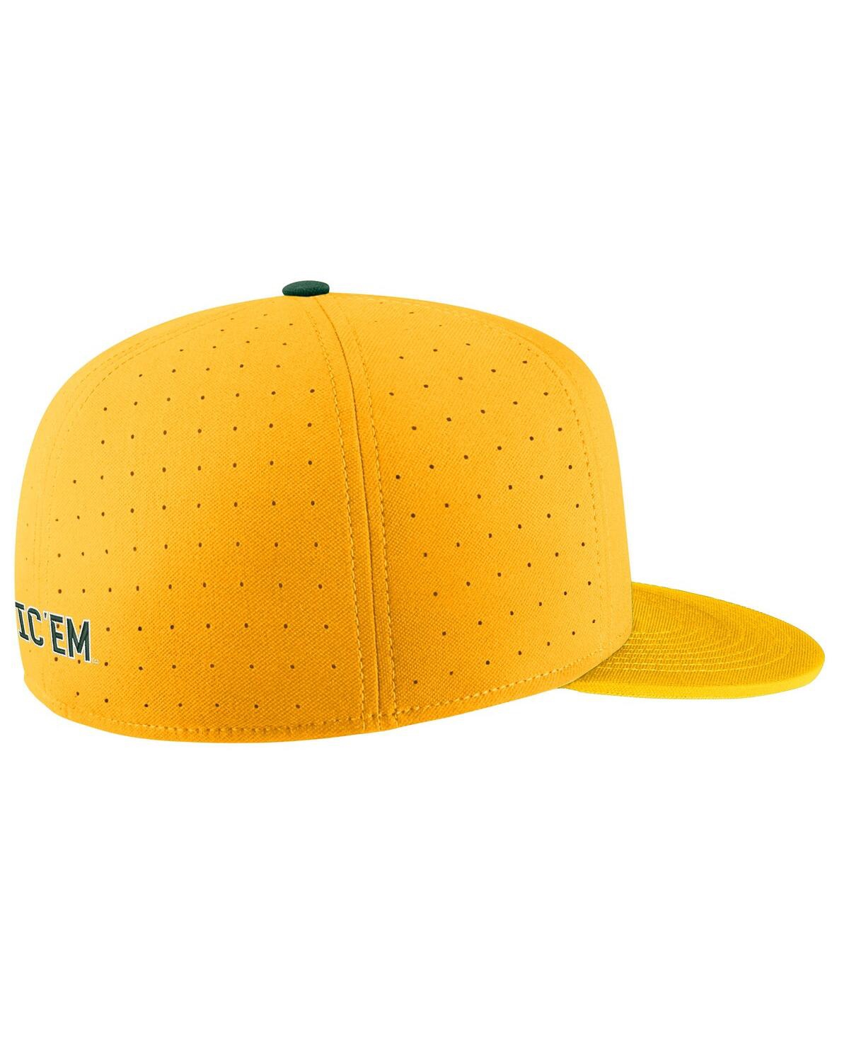 Men's NikeBaylor Bears Aero True Baseball Performance Fitted Hat - Gold