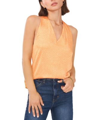 1.STATE - Women's V-Neck Printed Halter Top