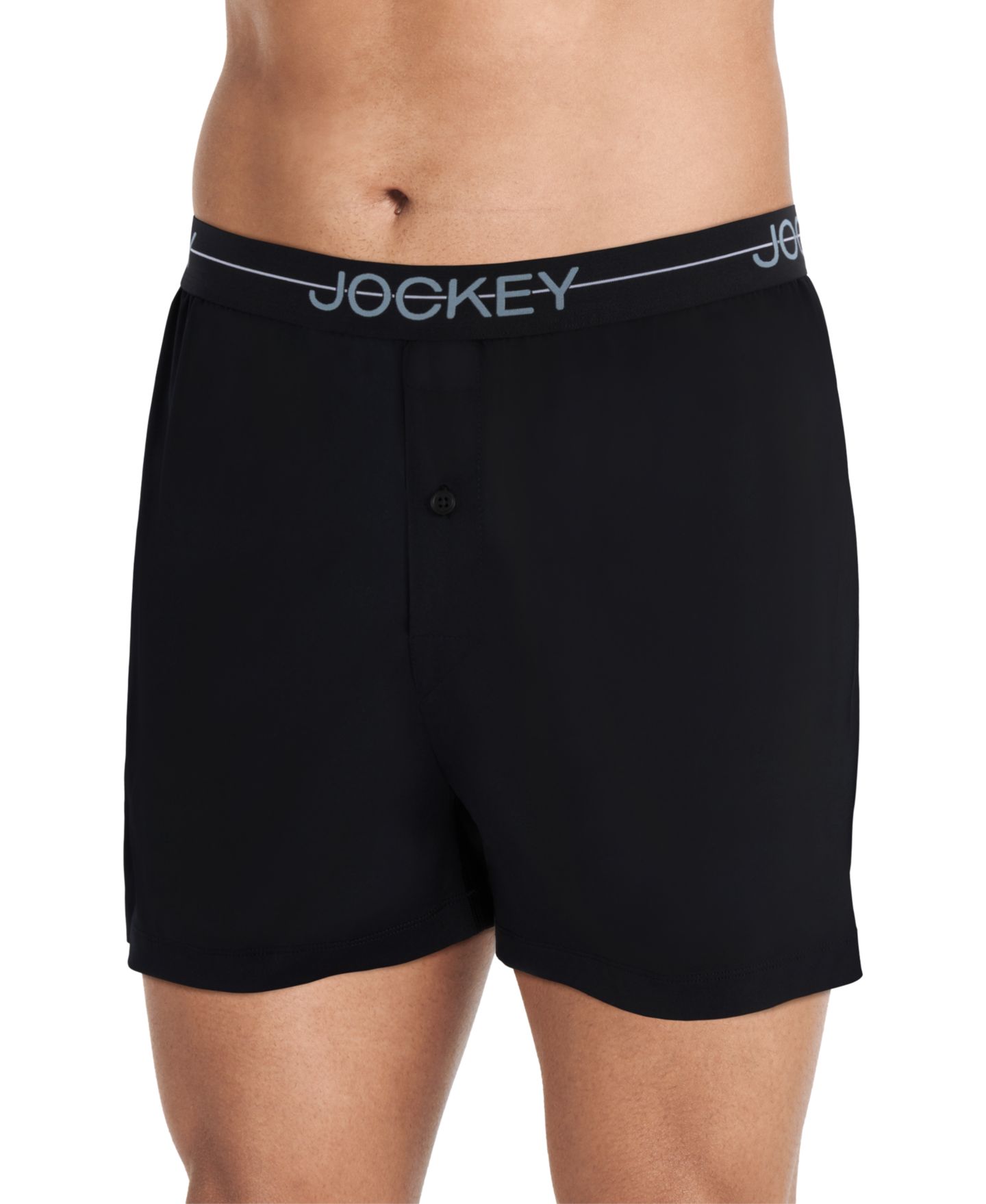 Трусы-боксеры Moisture-Wicking для мужчин, стрейч — Jockey, цвет: Чёрный — фото 1