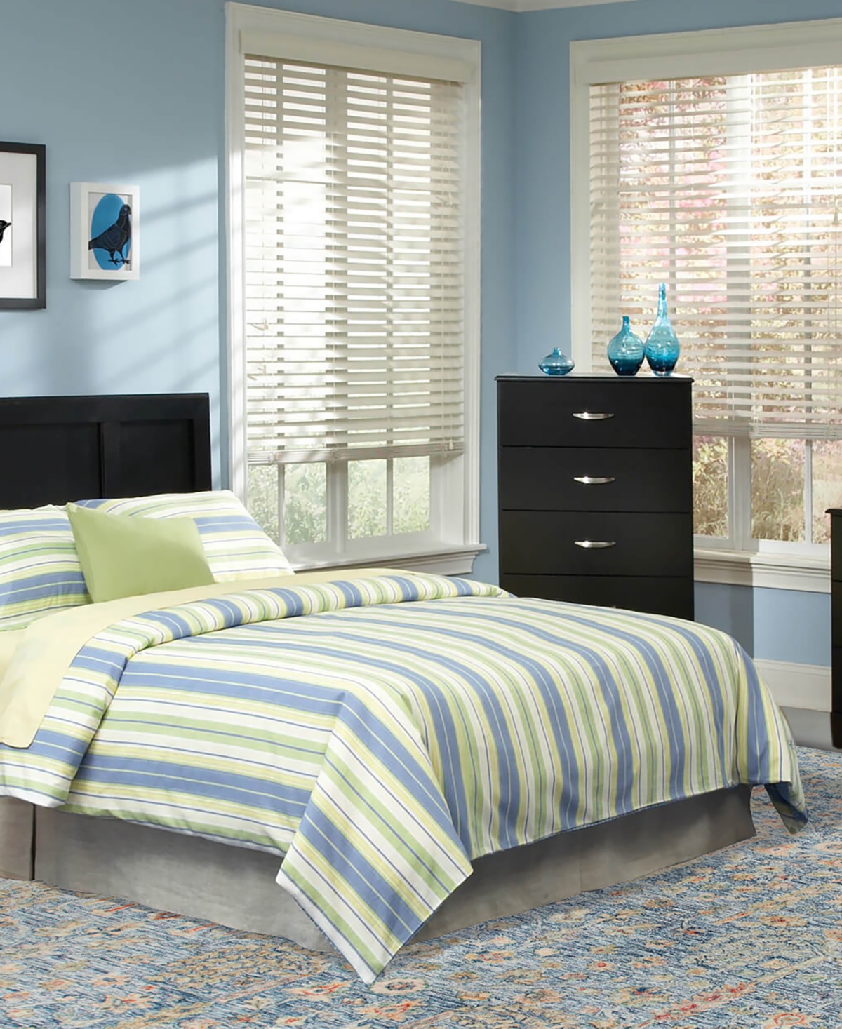 Lr Home Varana Varna-92a 7'9" X 9'9" Area Rug In Blue,ivory