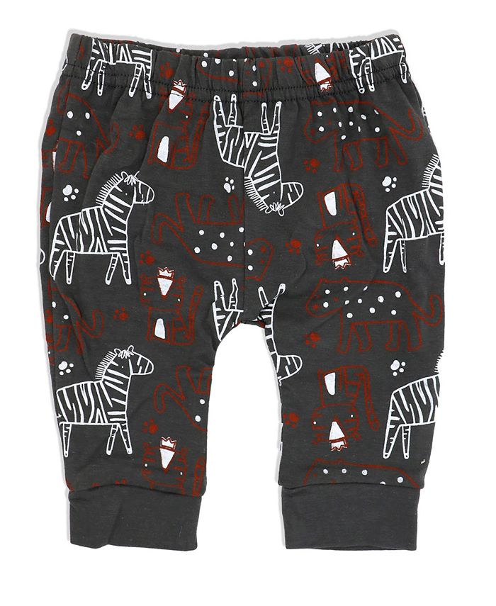 Lily & Jack Baby Boys Stay Wild Bodysuit, Jogger Pants and Shoes, 3