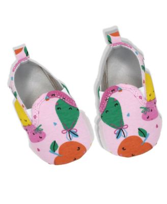 Baby Girls Fruity Short Sleeved Romper and Shoes, 2 Piece Set