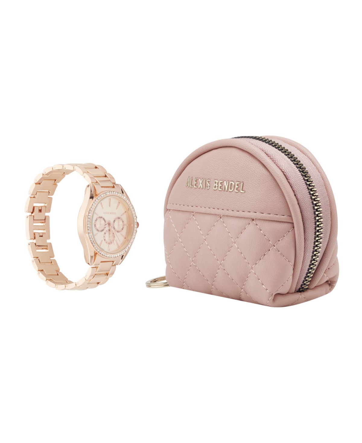 Alexis Bendel Women's AnalogTone Metal Alloy Bracelet Watch, and Wallet Gift Set - Rose Gold