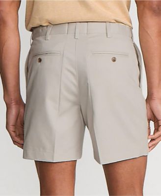 Men's No Iron 6" Comfort Waist Plain Front Chino Short