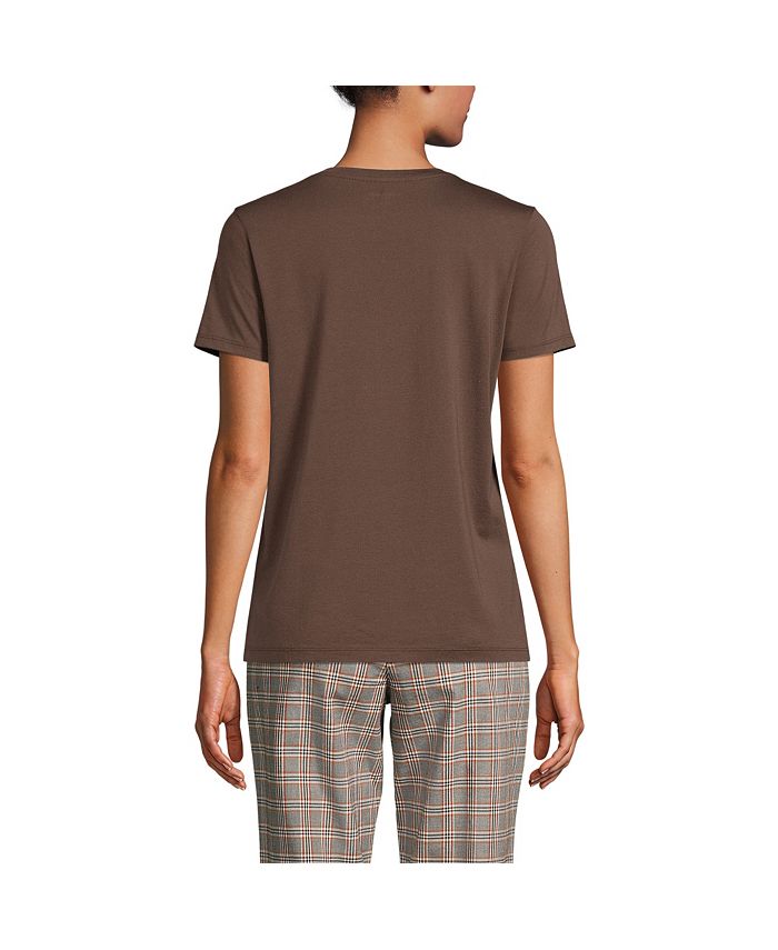 Lands' End Petite Relaxed Supima Cotton Short Sleeve Crewneck TShirt