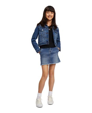 Calvin Klein Big Girls Denim Jacket - Macy's