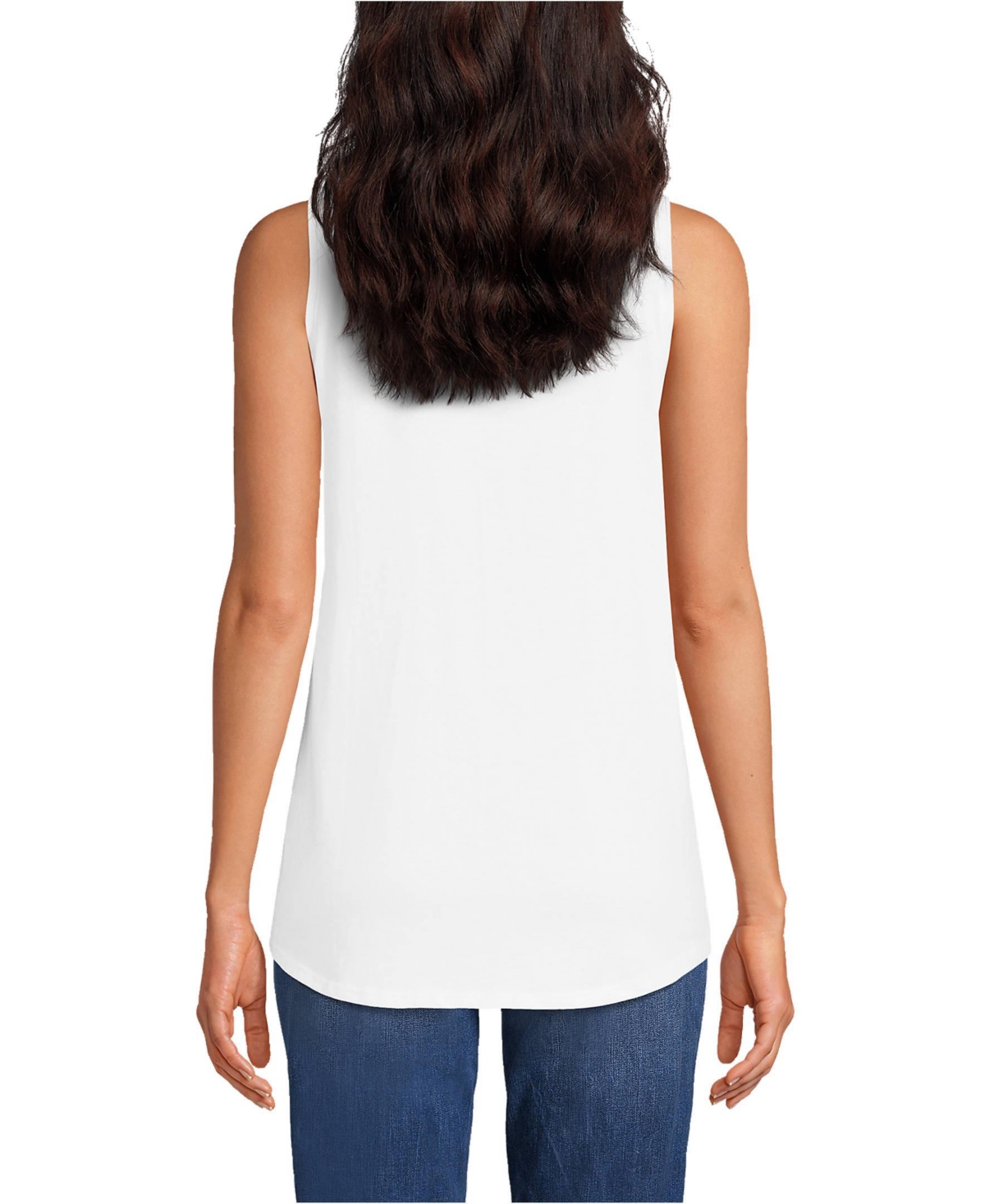Lands' End Women's Supima Cotton Tunic Tank Top