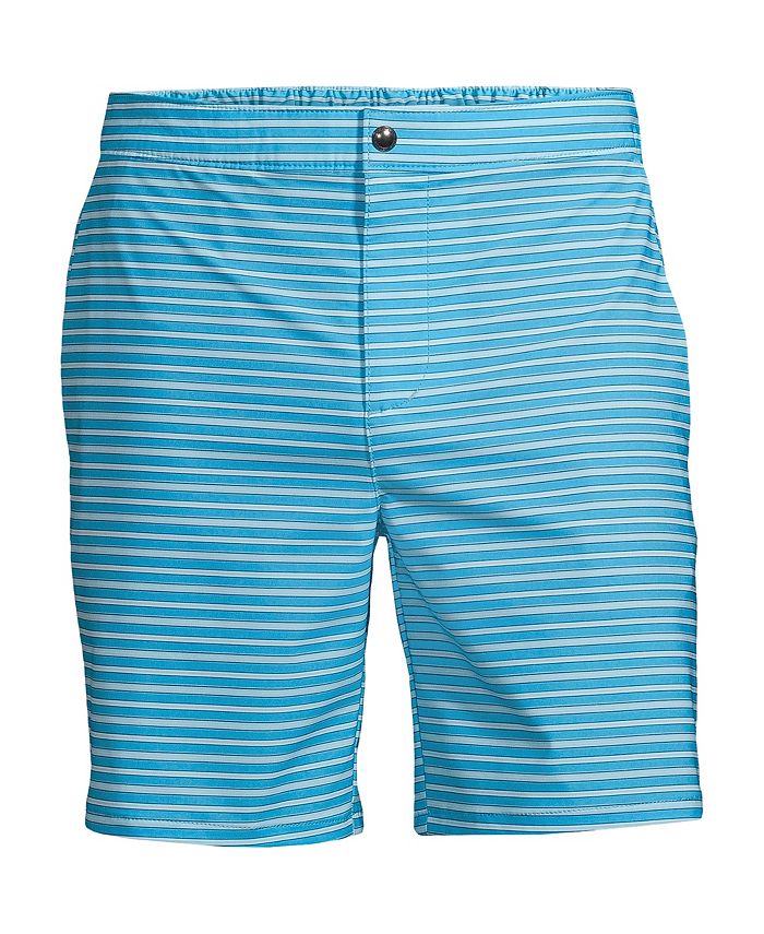 Lands' End Men's Lined 7" Hybrid Swim Shorts Macy's