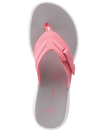 New Women’s Clarks Cloudsteppers Brinkley Jazz Flip Flops In Aqua size