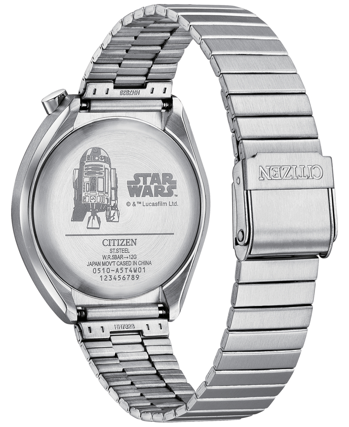 Citizen Men's Star Wars R2-D2 Stainless Steel Bracelet Watch 38mm - Silver-tone