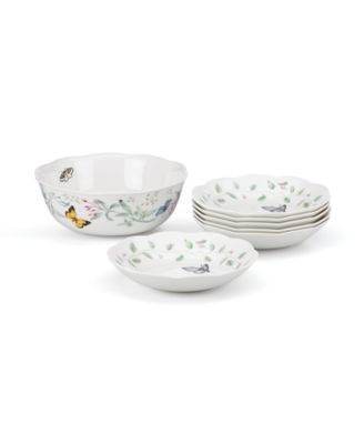 Meadow Blue Lenox Butterfly Meadow Pasta Bowl Set Lenox Butterfly