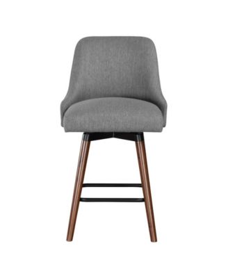 Bagford 26" Swivel Counter Stool with Legs in Fabric