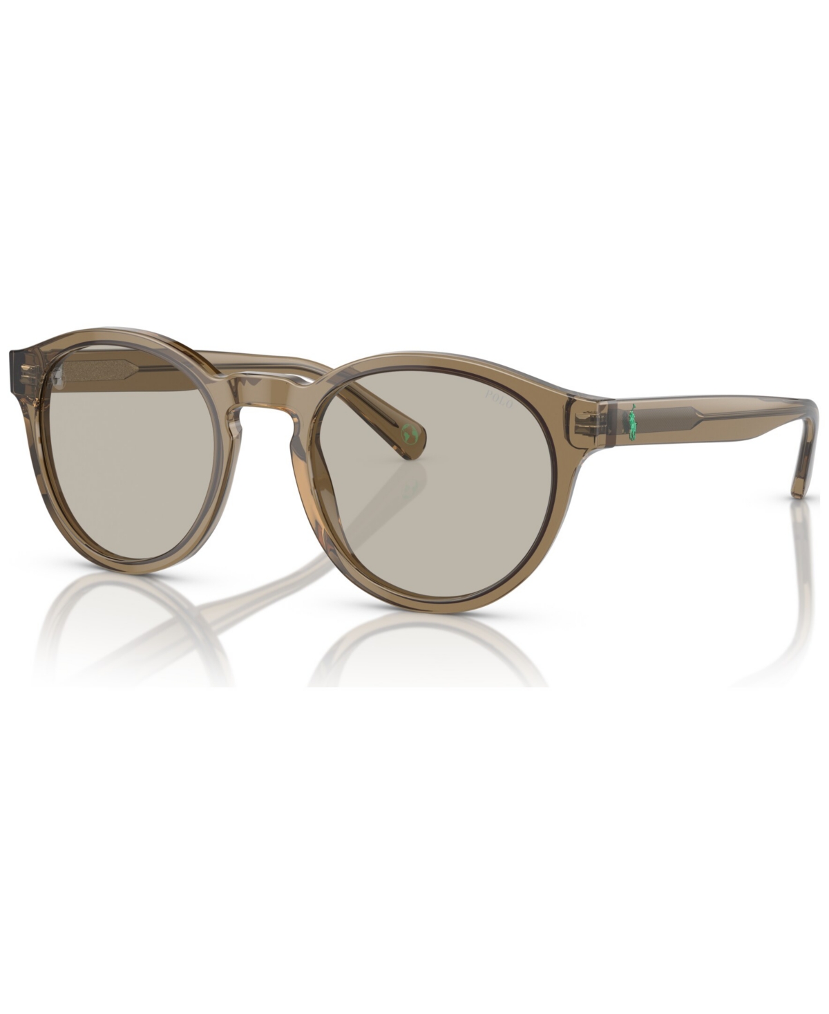 Shop Polo Ralph Lauren Men's Sunglasses, Ph419251-x 51 In Shiny Transparent Light Brown