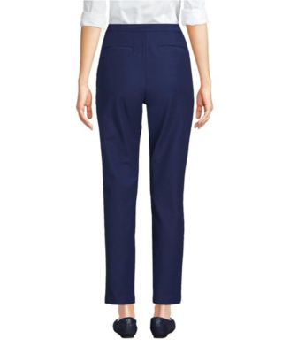 Women's High Rise Bi Stretch Pintuck Pencil Ankle Pants