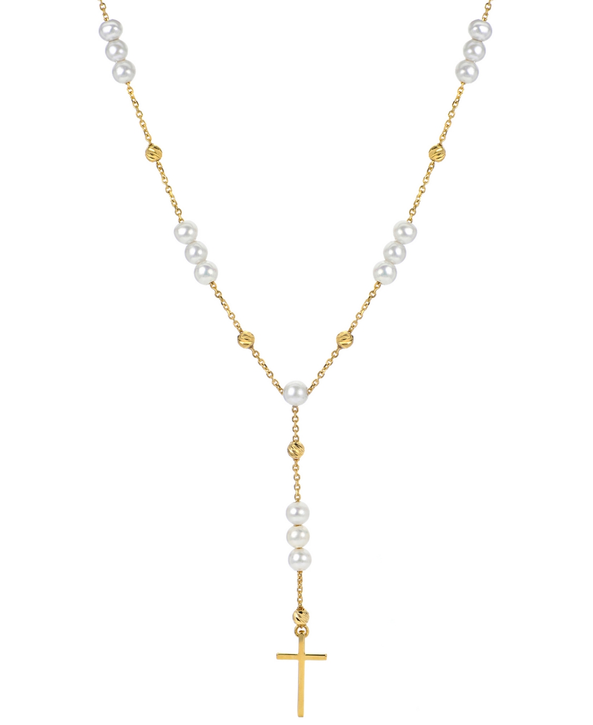 Macy's Cultured Freshwater Pearl (4 In Gold Over Silver