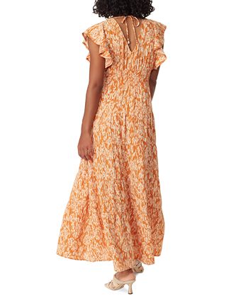 Sam Edelman Women's Anais Flutter-Sleeve Tiered Maxi Dress - Macy's