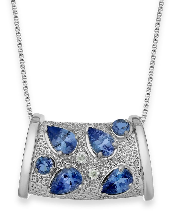 Macys tanzanite hotsell necklace