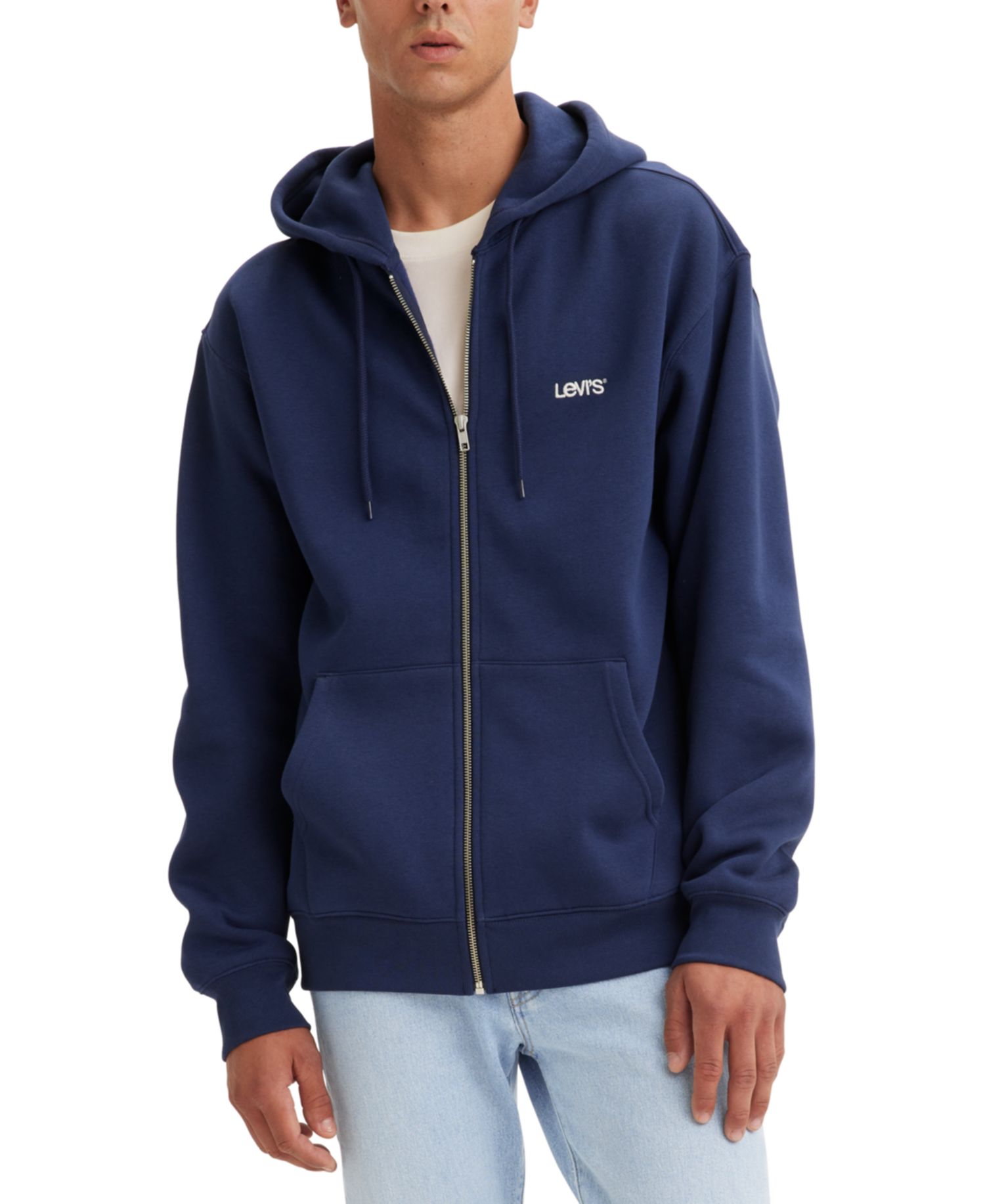 Men's Fleece Relaxed-Fit Zip-Up Hoodie