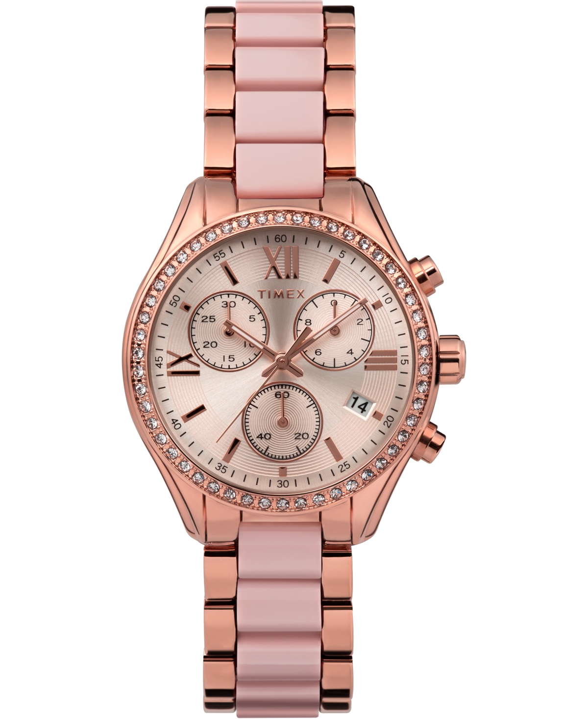 Timex Women's Quartz Analog Premium Dress Alloy Rose Gold Watch 38mm