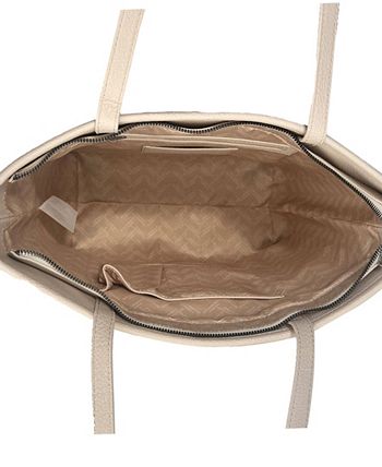 French Connection Lucia Straw Double Handle Tote Bag in Metallic