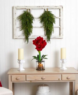 28” Fern Artificial Teardrop (Set of 2)