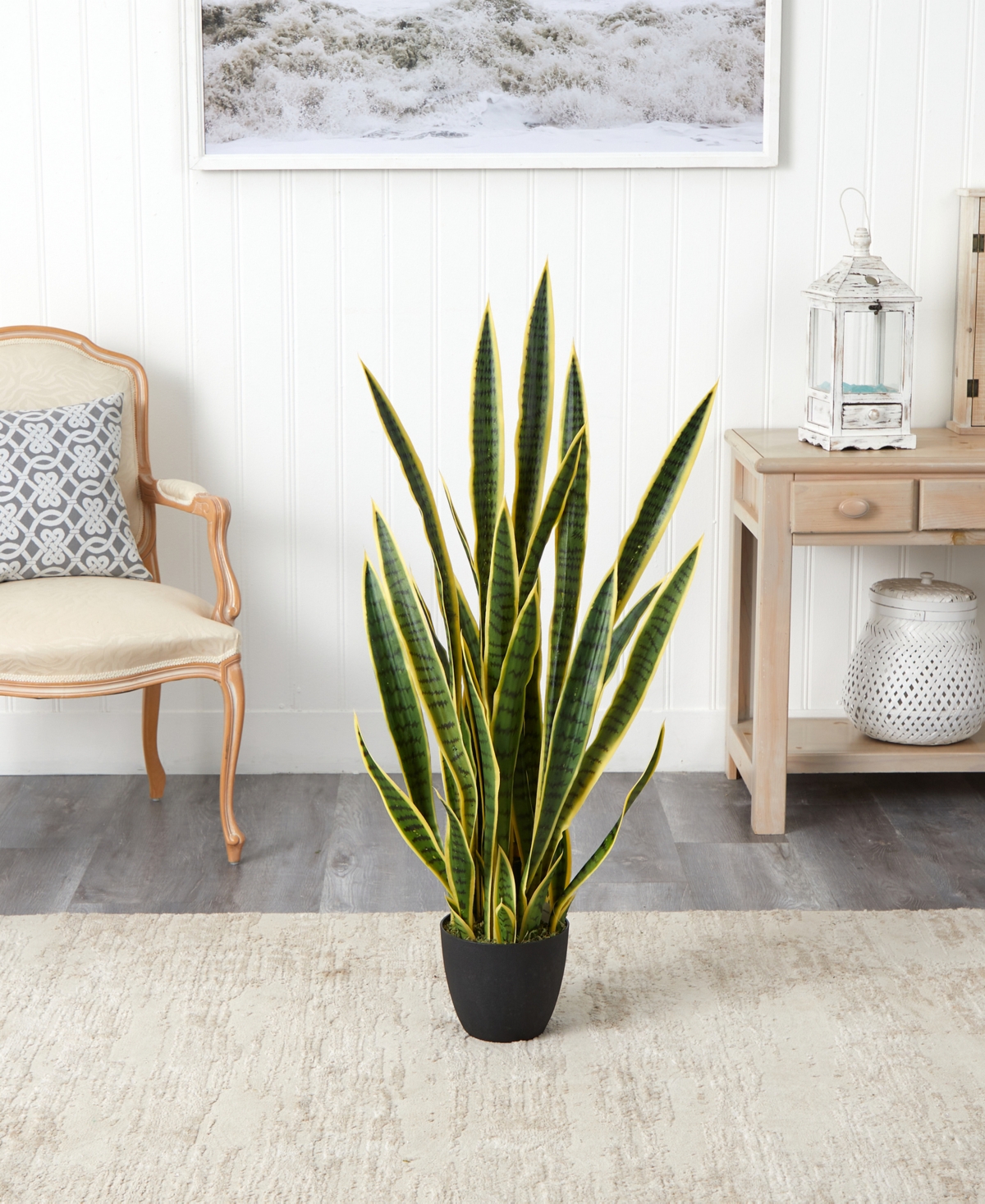 NEARLY NATURAL 4' SANSEVIERIA ARTIFICIAL PLANT 