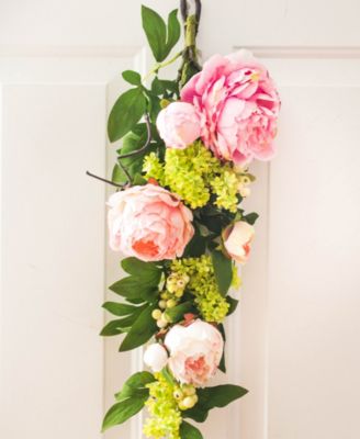 24" Mixed Peony and Hydrangea Teardrop