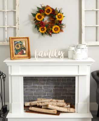 27" Sunflower Berry Artificial Wreath